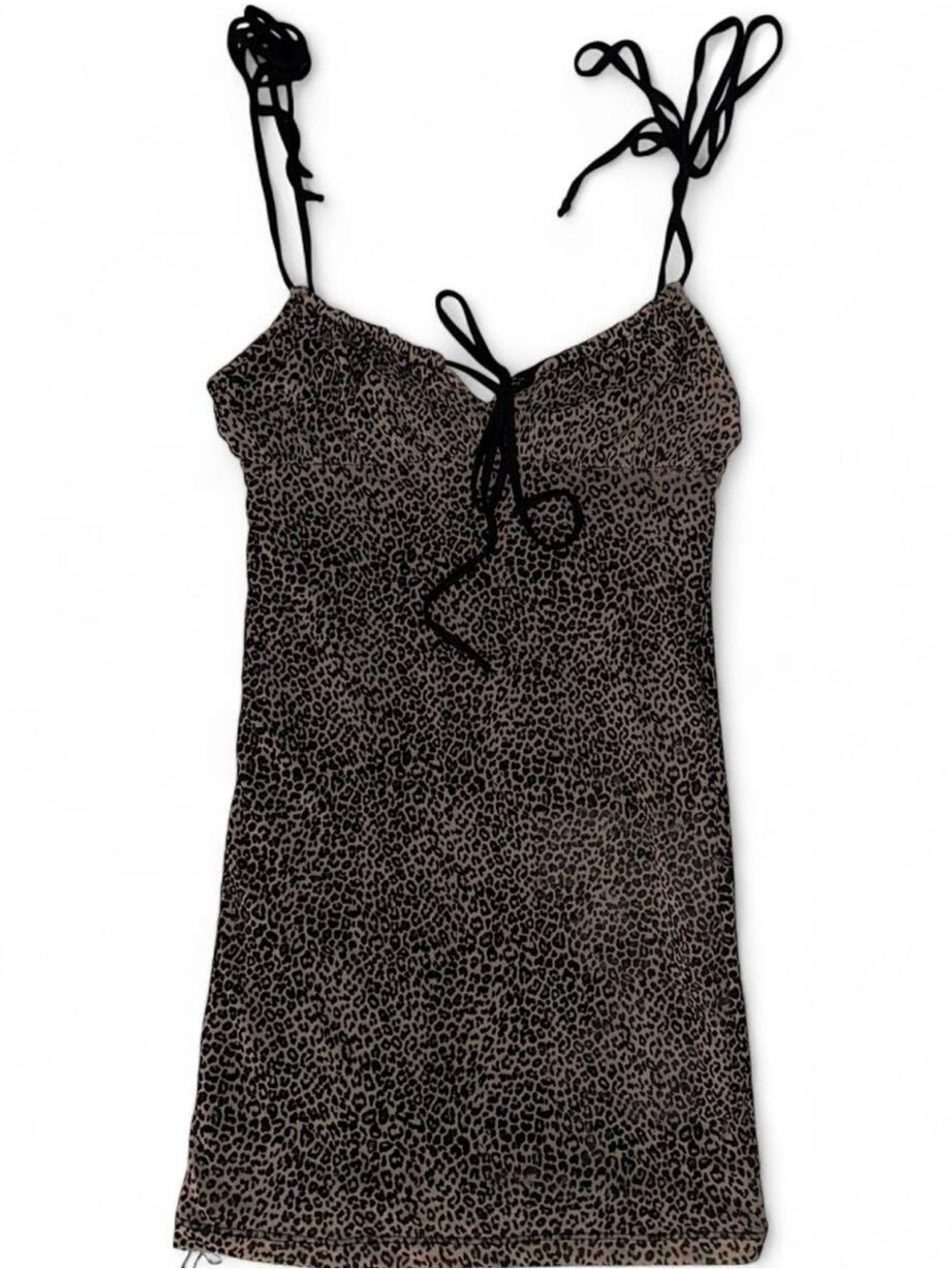Leopard print mini bodycon dress